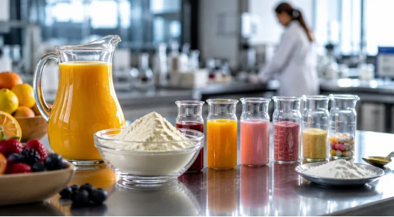 Food raw materials for beverage, dairy, and nutrition products in a lab