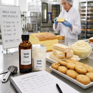 Vanilla flavor testing for bakery applications