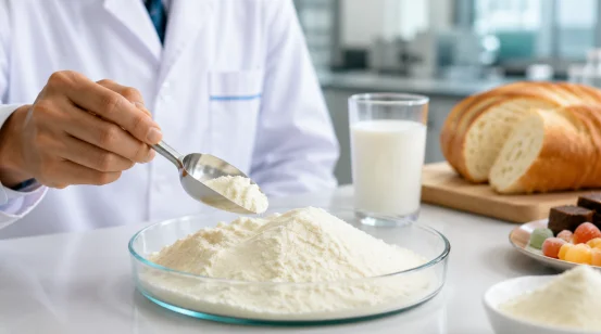 Testing milk powder quality for food manufacturing